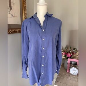 Men’s John Varvatos blue button down shirt size medium